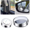 2 pçs quadro redondo convexo espelho de ponto cego segurança condução grande angular 360 graus ajustável espelho retrovisor claro acessórios do carro
