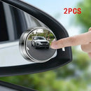 2 pçs quadro redondo convexo espelho de ponto cego segurança condução grande angular 360 graus ajustável espelho retrovisor claro acessórios do carro