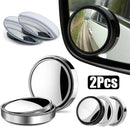 Espelho ajustável de ponto cego para carro, espelho convexo retrovisor auxiliar, espelhos redondos de grande angular para carro reverso, 360 graus, 2pcs